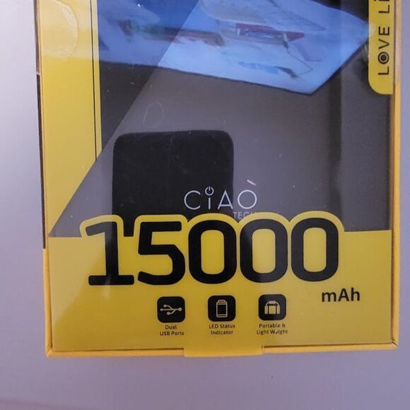 Ciao Tech High Performance Stylish 15,000 Mah Rubberized Powerbank Black - Picture 4 of 5